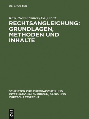 cover image of Rechtsangleichung